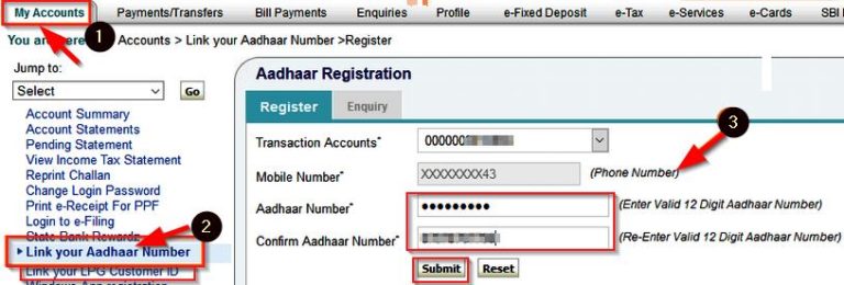 aadhar card ko bank account ke sath kaise link kare