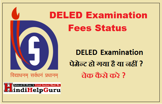 Check DELED Examination Fees Status