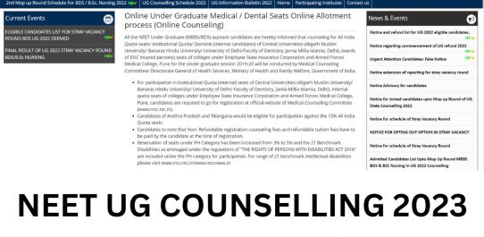 Neet UG Counselling 2023 Schedule PDF Free Download