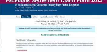 Facebook Settlement Claim Form 2023 PDF Free Download