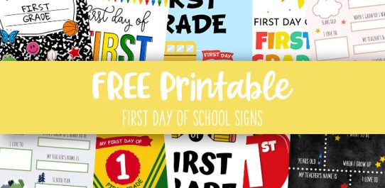 First Day Of School Sign Printable PDF Free Download