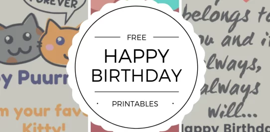 Free Happy Birthday Card Printable PDF Free Download