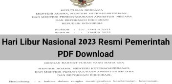 Hari Libur Nasional 2023 Resmi Pemerintah PDF Free Download