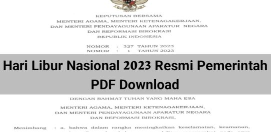 Hari Libur Nasional 2023 Resmi Pemerintah PDF Free Download