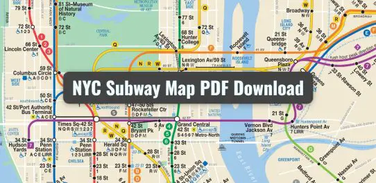 NYC Subway Map PDF Free Download