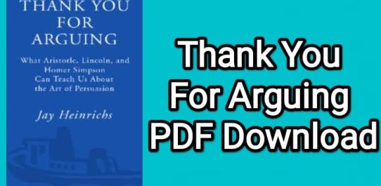 Thank You For Arguing PDF Free Download