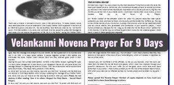 Velankanni Novena Prayer For 9 Days PDF Free Download