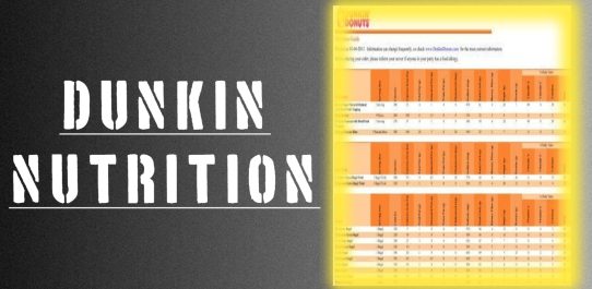 Dunkin Nutrition PDF Free Download