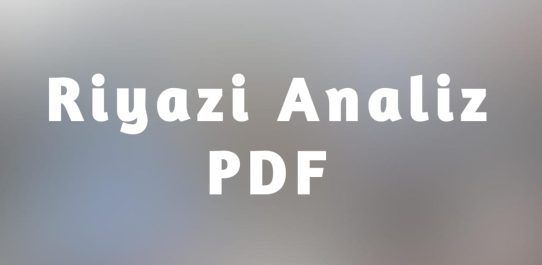 Riyazi Analiz PDF Free Download