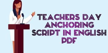 Teachers Day Anchoring Script In English PDF Free Download