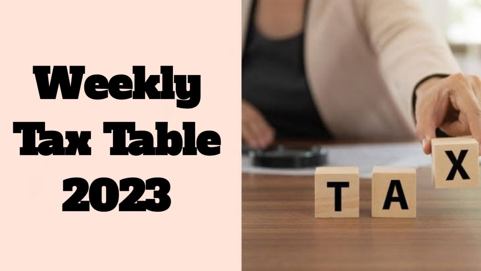 Weekly Tax Table 2023 PDF Free Download