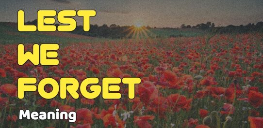 Lest We Forget Meaning