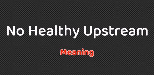 No Healthy Upstream Meaning