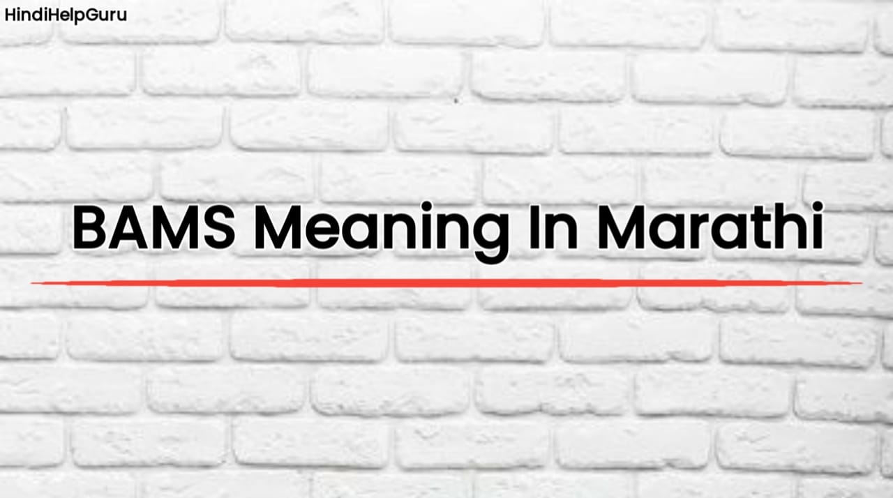 BAMS Meaning In Marathi