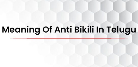 Meaning Of Anti Bikili In Telugu