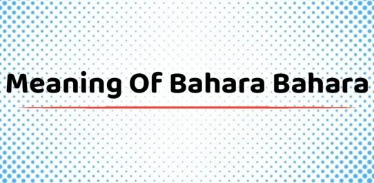 Meaning Of Bahara Bahara