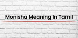 Monisha Meaning In Tamil
