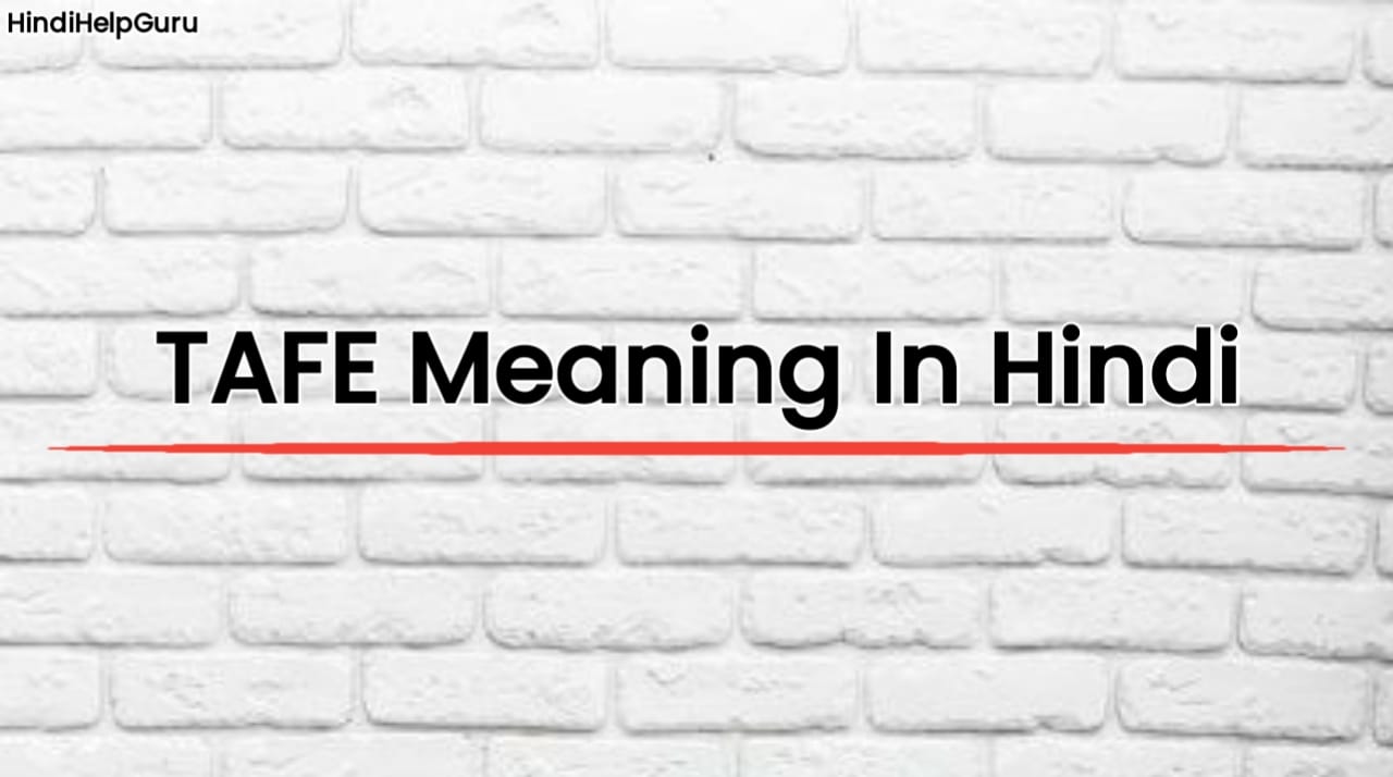 TAFE Meaning In Hindi