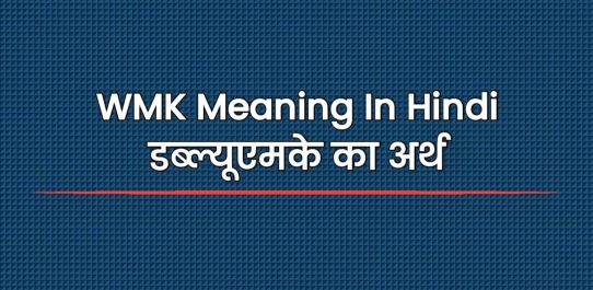 WMK Meaning In Hindi | डब्ल्यूएमके का अर्थ