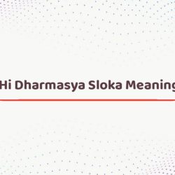 Yada Yada Hi Dharmasya Sloka Meaning In English
