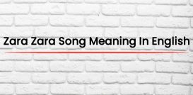 Zara Zara Song Meaning In English