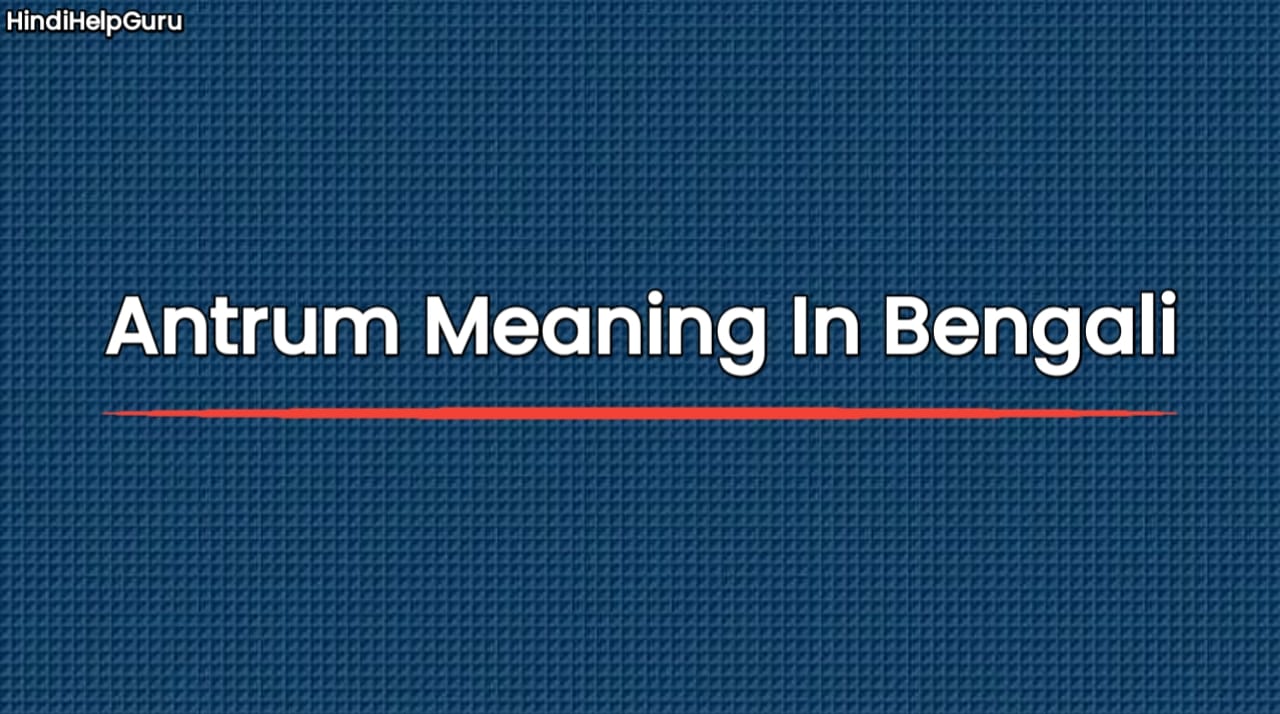 Antrum Meaning In Bengali
