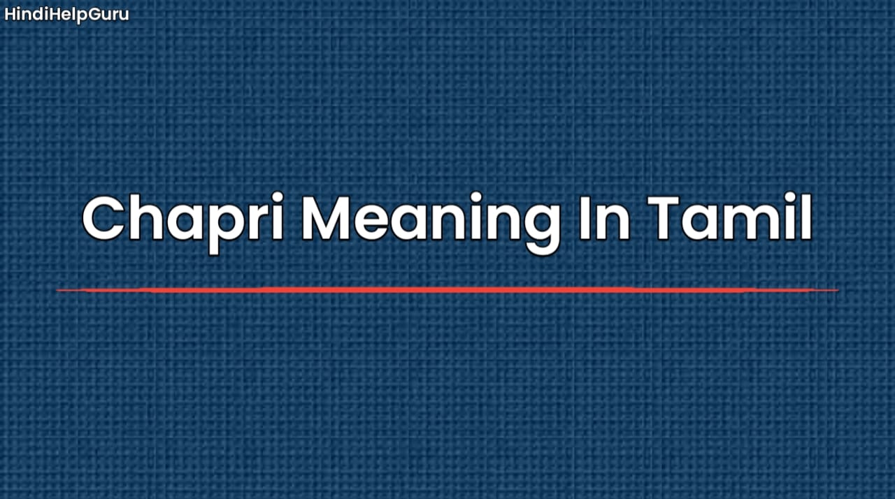 Chapri Meaning In Tamil