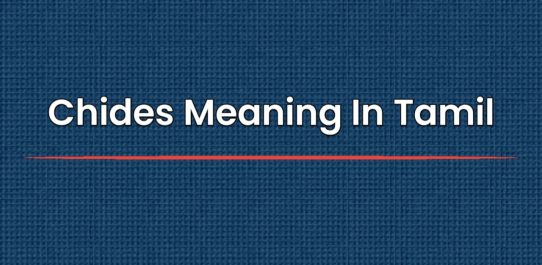 Chides Meaning In Tamil | தமிழில் அர்த்தம்