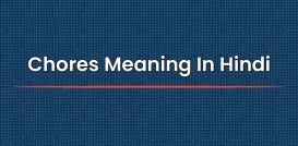 Chores Meaning In Hindi | चोरस का मतलब हिंदी में