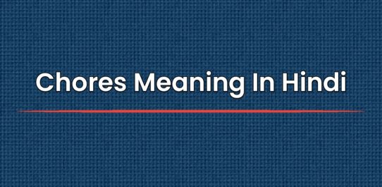 Chores Meaning In Hindi | चोरस का मतलब हिंदी में