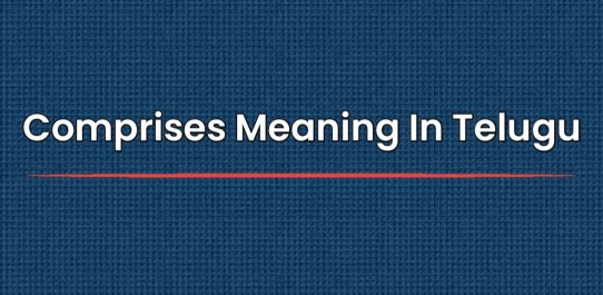 Comprises Meaning In Telugu | తెలుగులో అర్థం