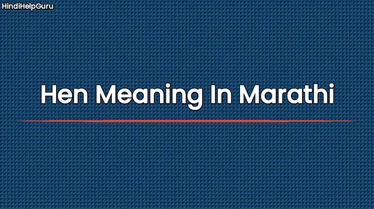 Hen Meaning In Marathi