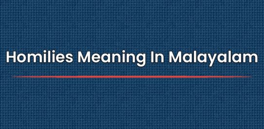 Homilies Meaning In Malayalam