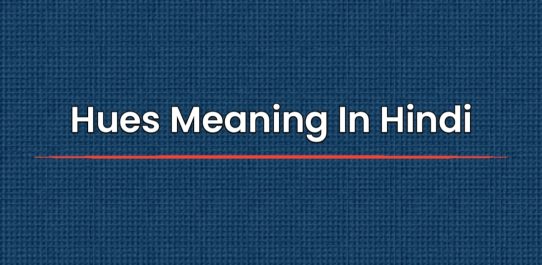 Hues Meaning In Hindi | ह्यूज़ का मतलब