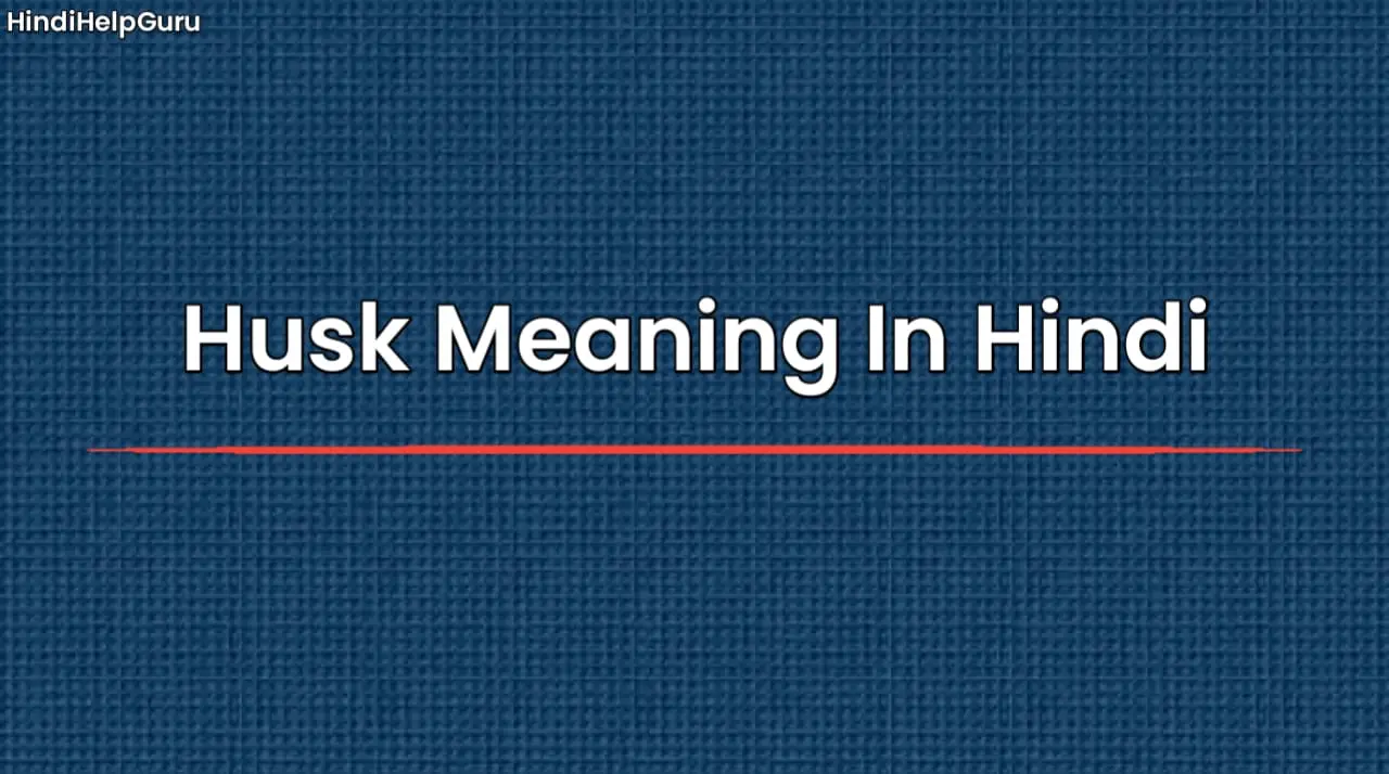 Husk Meaning In Hindi