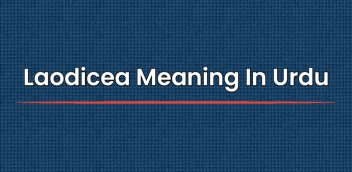 Laodicea Meaning In Urdu | لاؤڈیسیا کا اردو میں معنی
