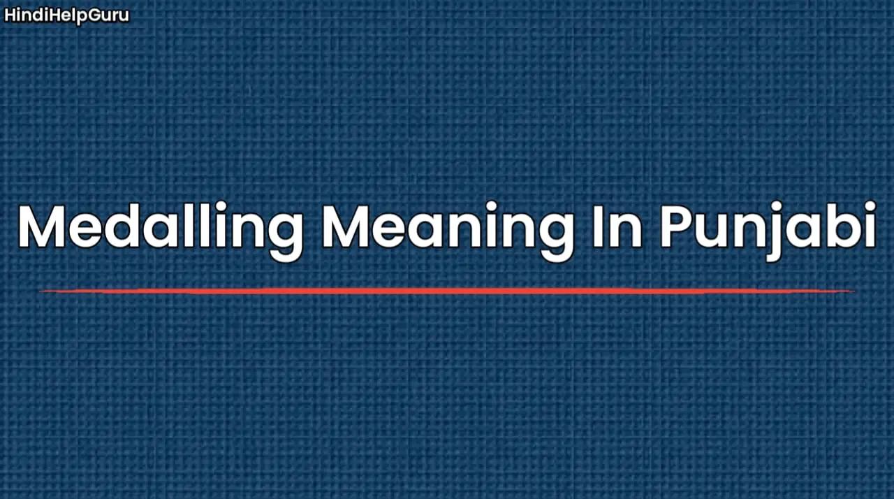 Medalling Meaning In Punjabi