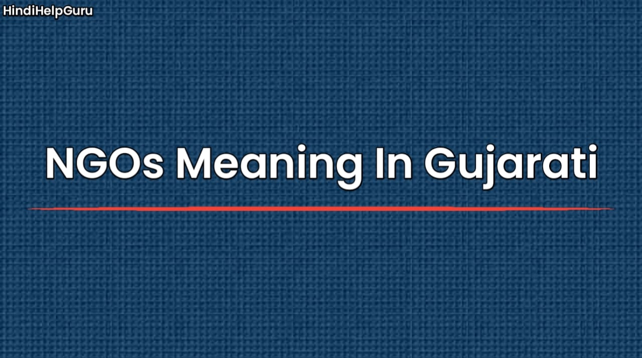 NGOs Meaning In Gujarati