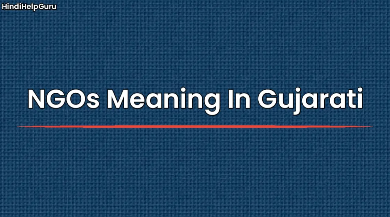 NGOs Meaning In Gujarati