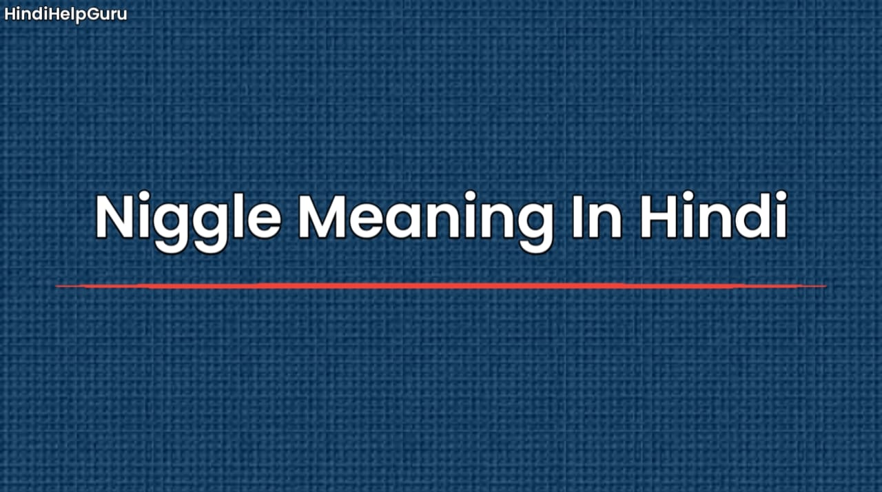 Niggle Meaning In Hindi