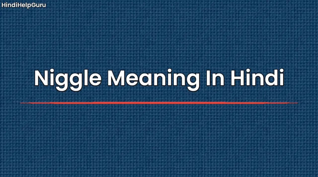 Niggle Meaning In Hindi