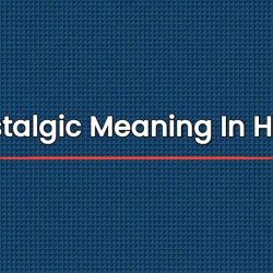 Nostalgic Meaning In Hindi