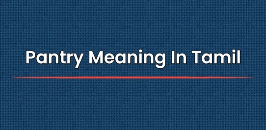 Pantry Meaning In Tamil | தமிழில் அர்த்தம்
