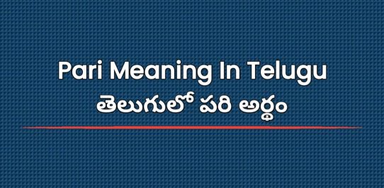 Pari Meaning In Telugu | తెలుగులో పరి అర్థం