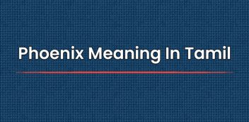 Phoenix Meaning In Tamil | பீனிக்ஸ் பொருள்