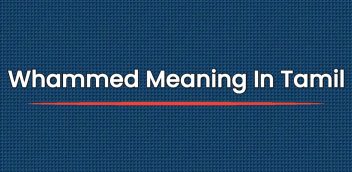 Whammed Meaning In Tamil | தமிழில் அர்த்தம்