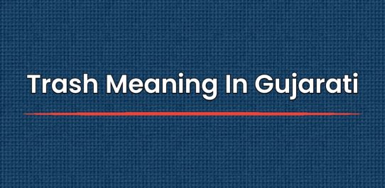 Trash Meaning In Gujarati | ટ્રેશનો ગુજરાતીમાં અર્થ