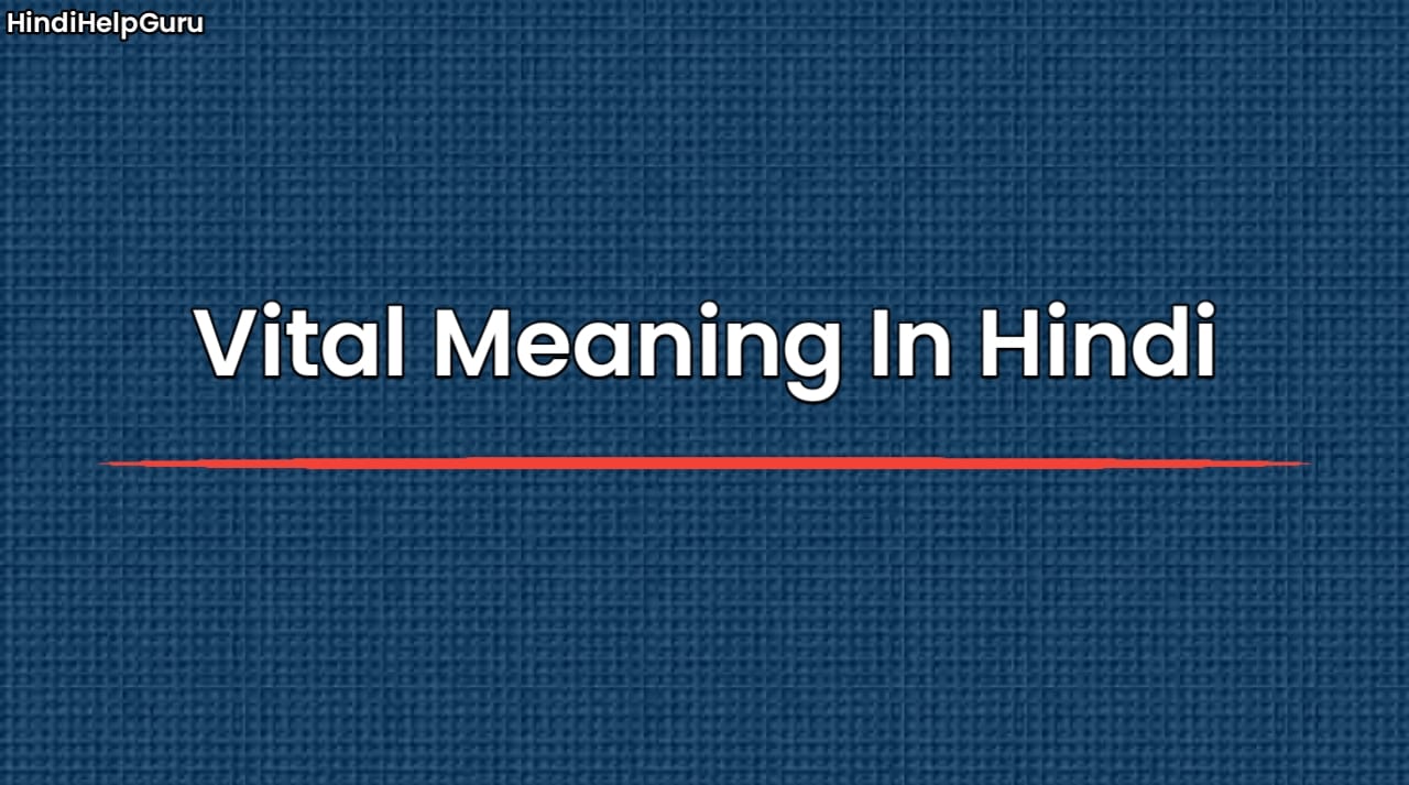 Vital Meaning In Hindi